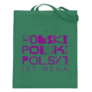 Beutel "Polski ist Mega" - Jutebeutel (mit langen Henkeln)-5741