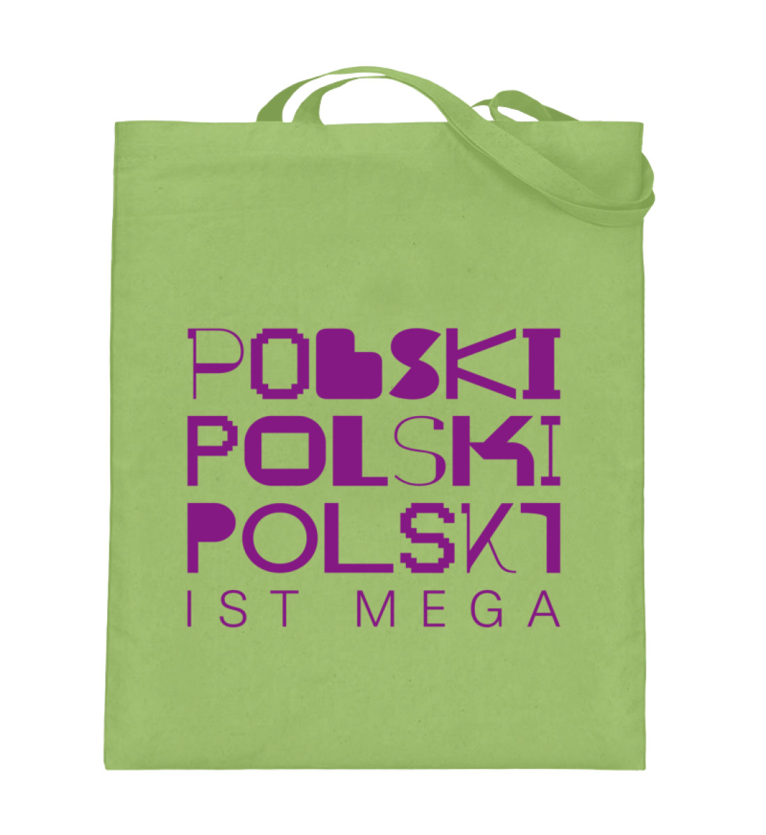 Beutel "Polski ist Mega" - Jutebeutel (mit langen Henkeln)-5747