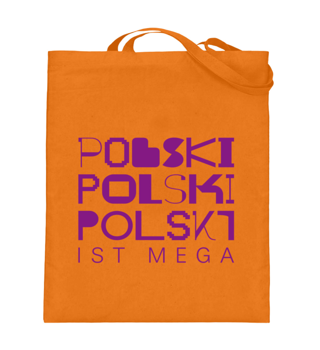 Beutel "Polski ist Mega" - Jutebeutel (mit langen Henkeln)-5757