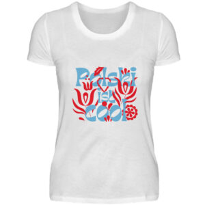 Frauen-Shirt "Floral Blau" - Damen Premiumshirt-3