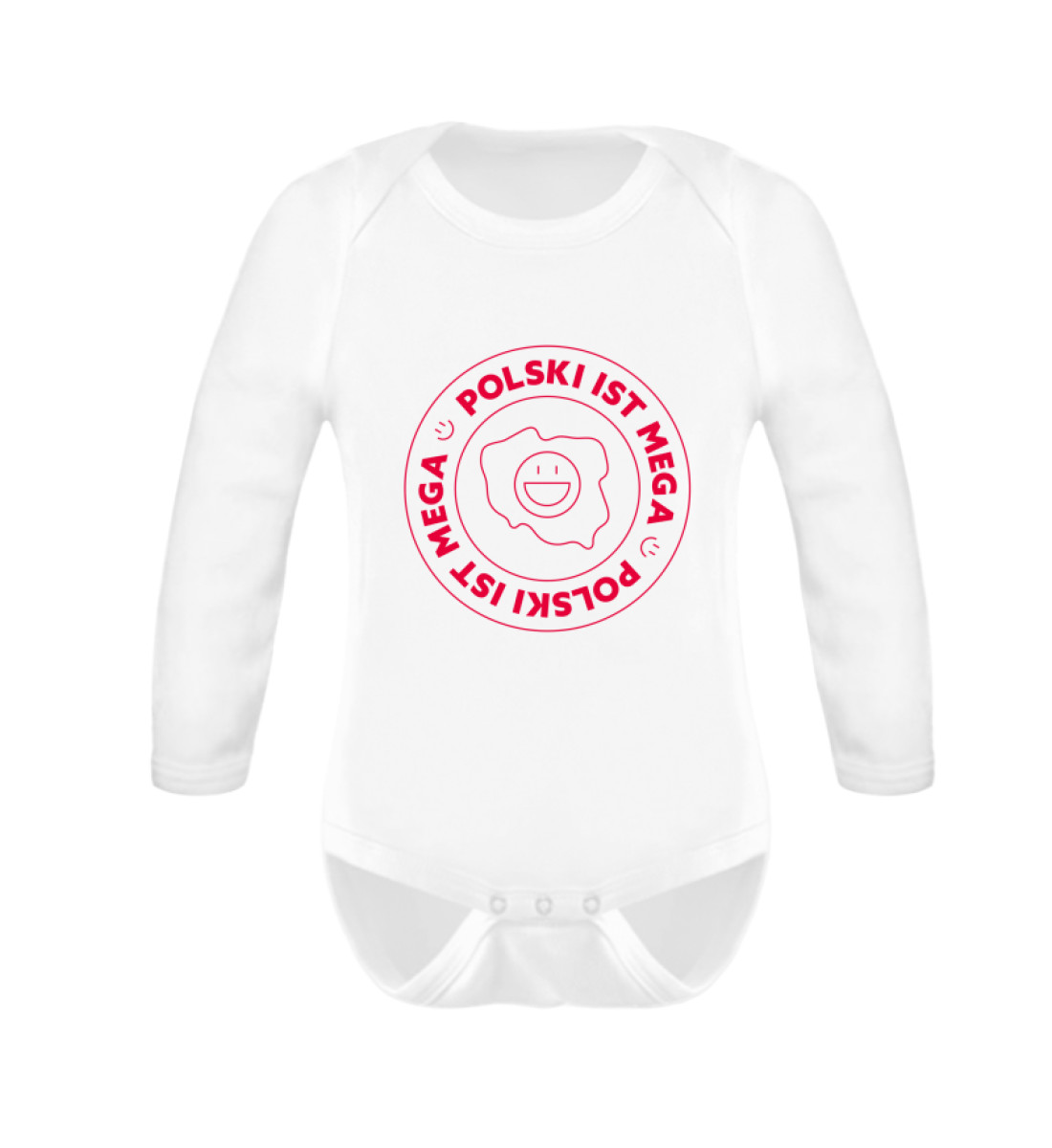 Strampler "Polski ist Smilie" - Baby Body Langarm-3