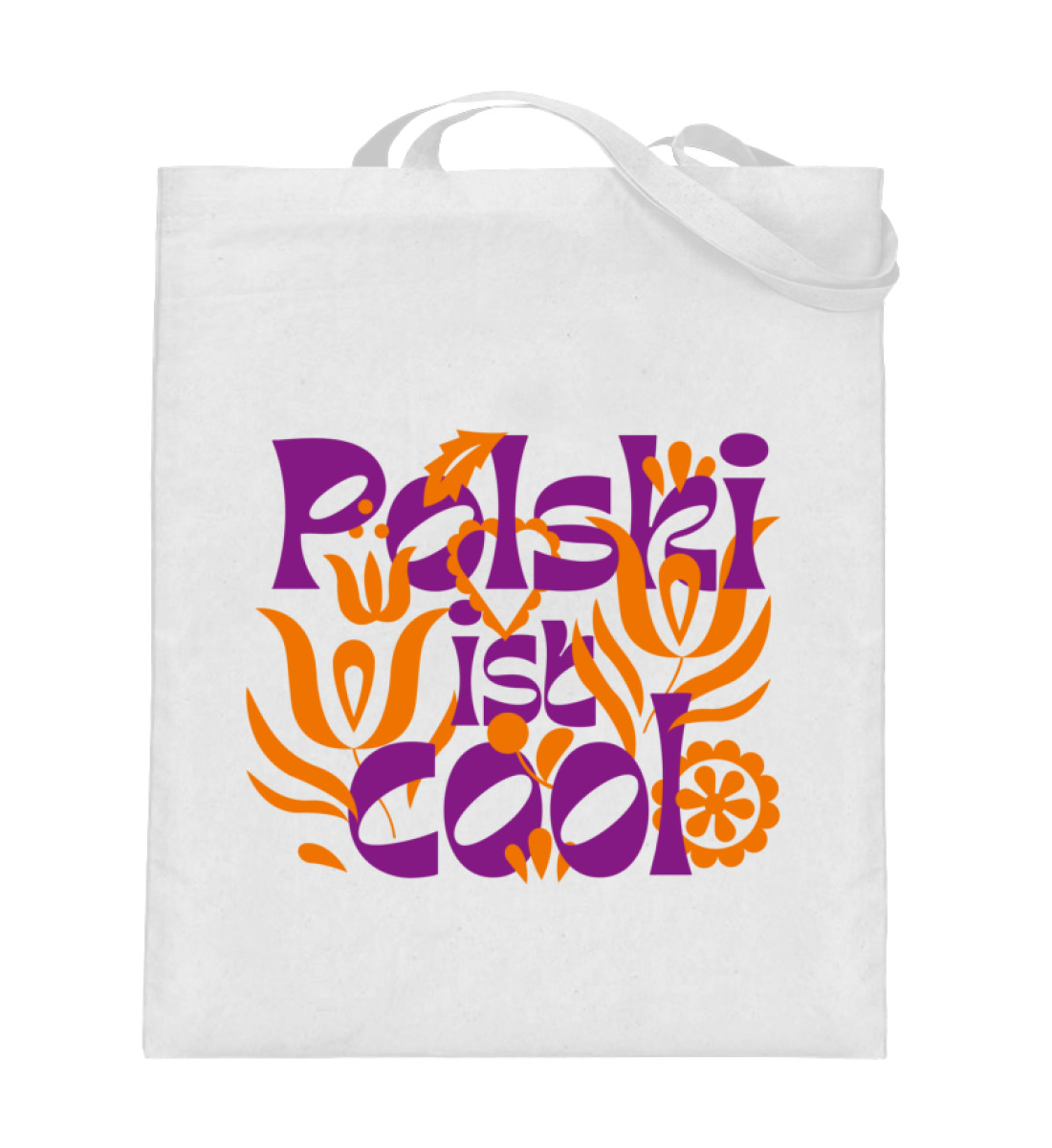 Beutel "Floral lila/orange" - Jutebeutel (mit langen Henkeln)-3