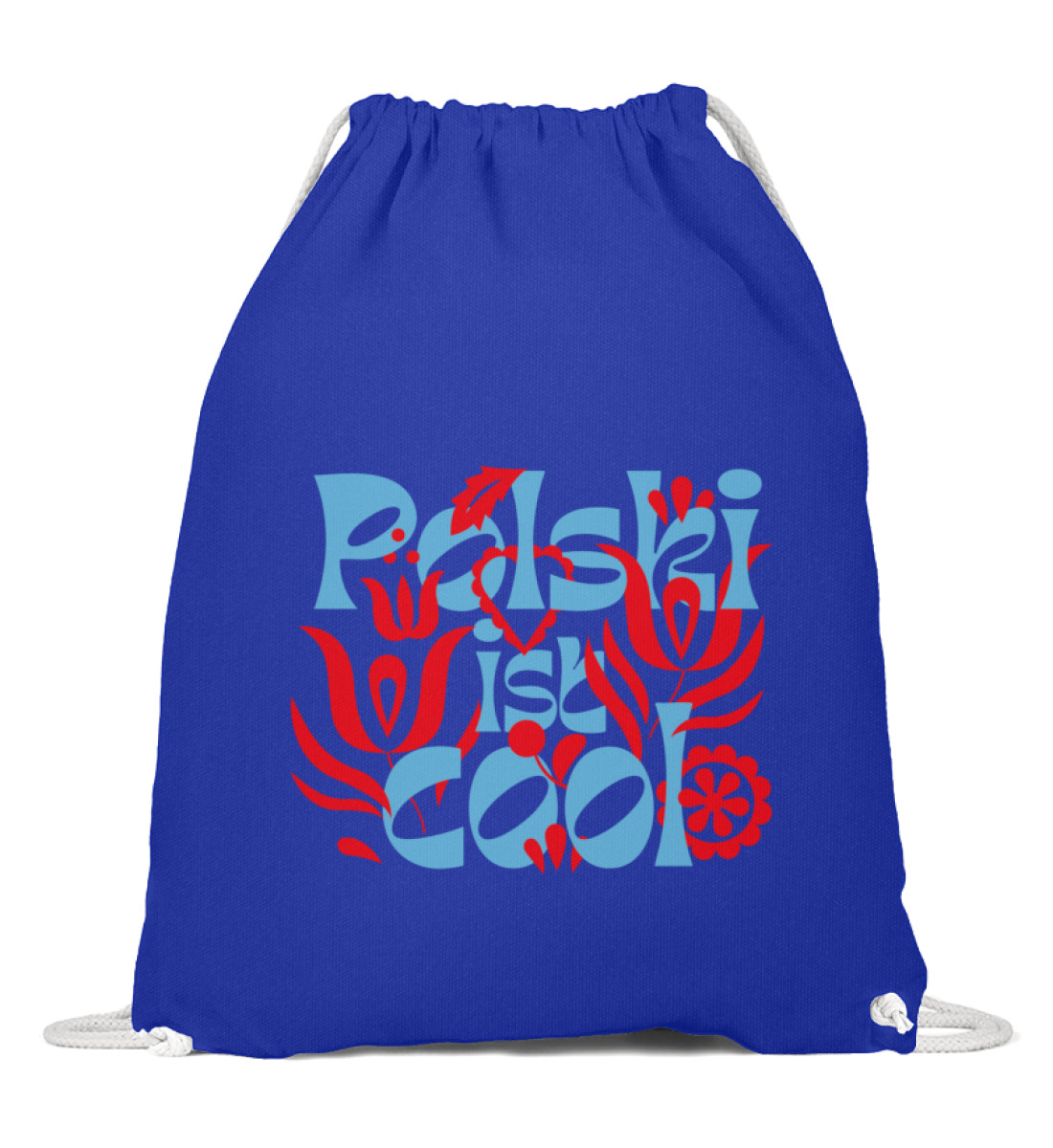 Turnbeutel "Floral blau/rot" - Baumwoll Gymsac-6232