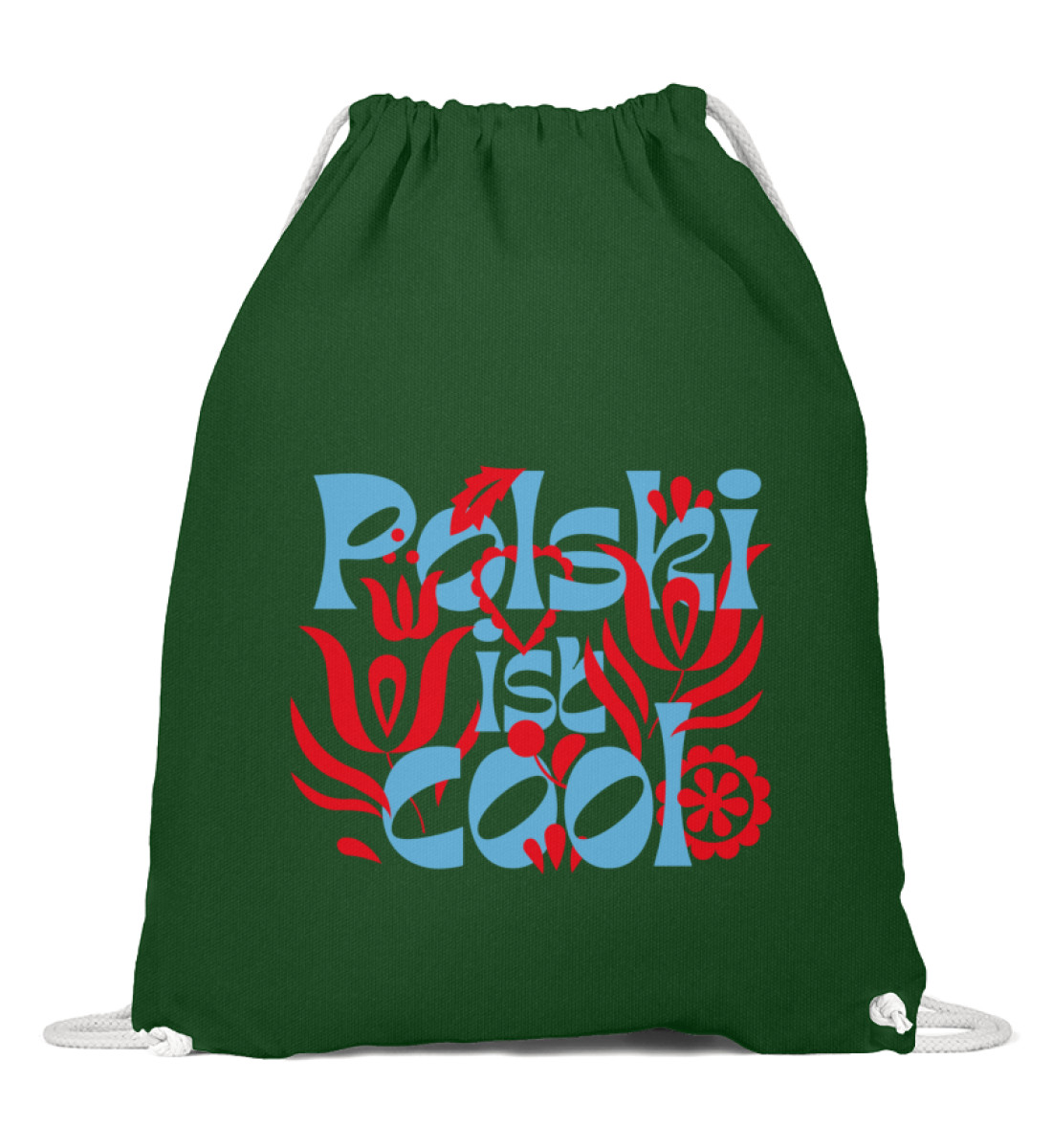 Turnbeutel "Floral blau/rot" - Baumwoll Gymsac-833