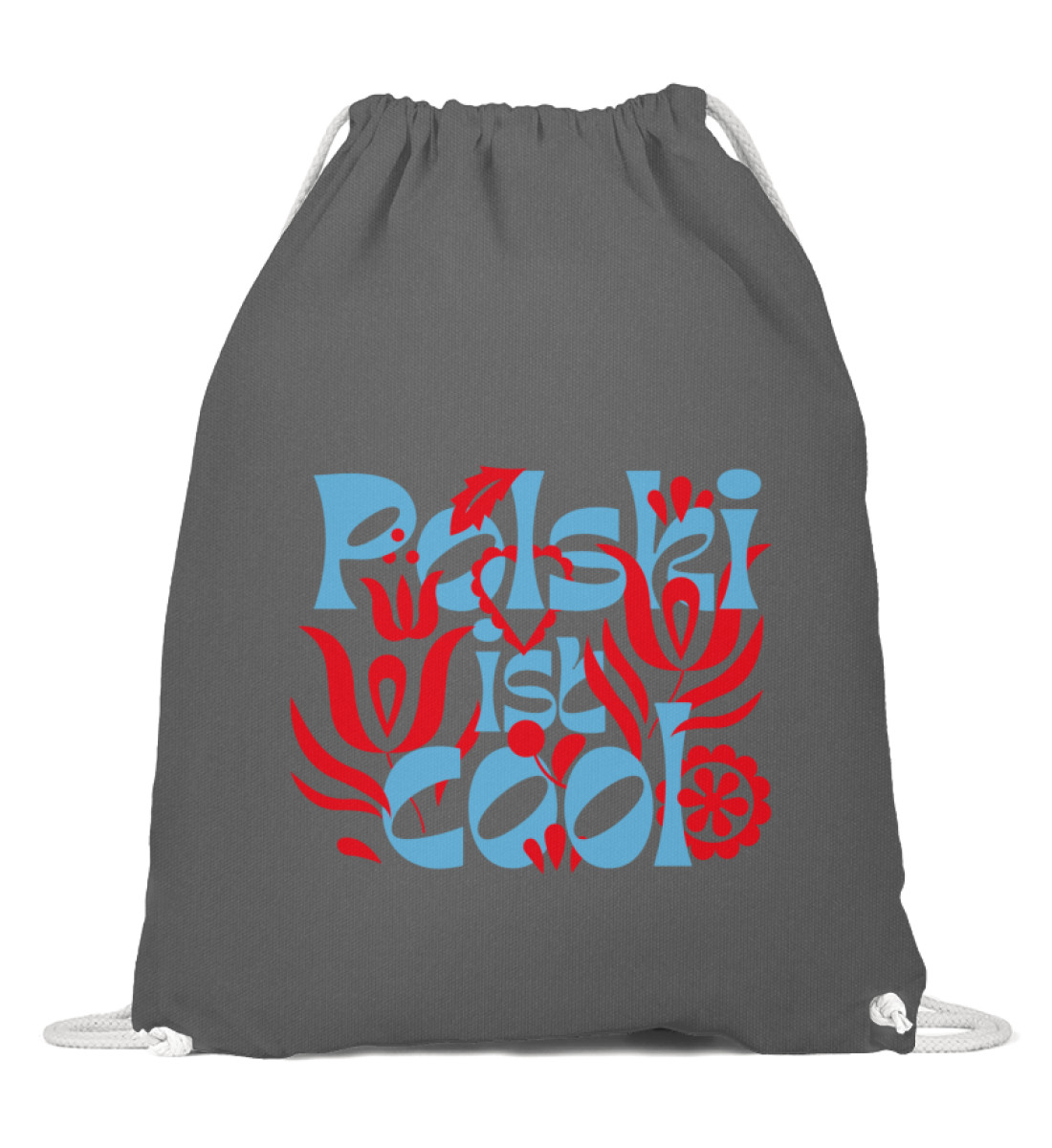 Turnbeutel "Floral blau/rot" - Baumwoll Gymsac-6760