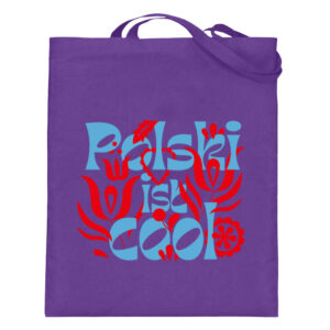 Beutel "Floral blau/rot" - Jutebeutel (mit langen Henkeln)-5763