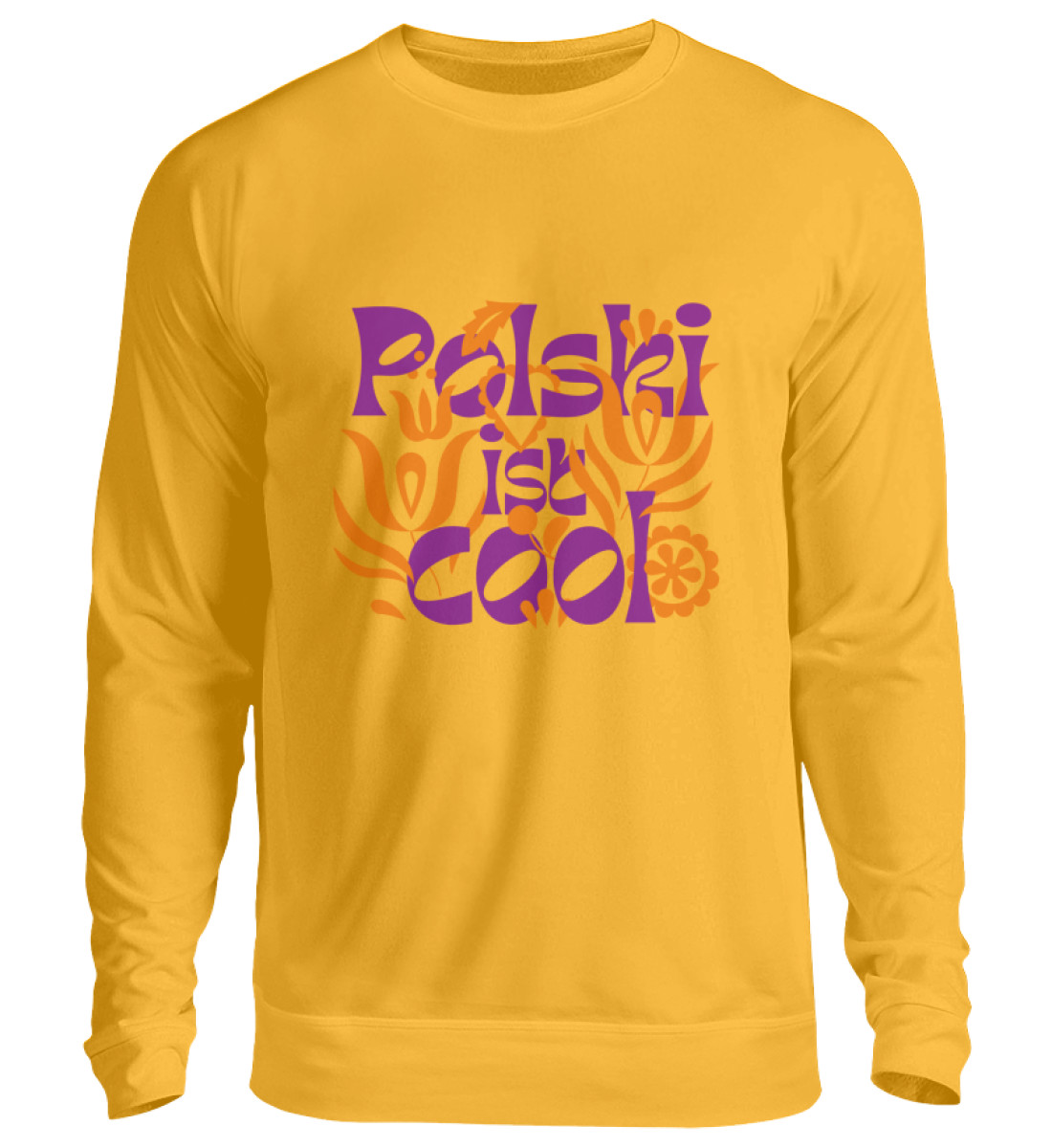 Sweater "Floral lila/orange" - Unisex Pullover-1774