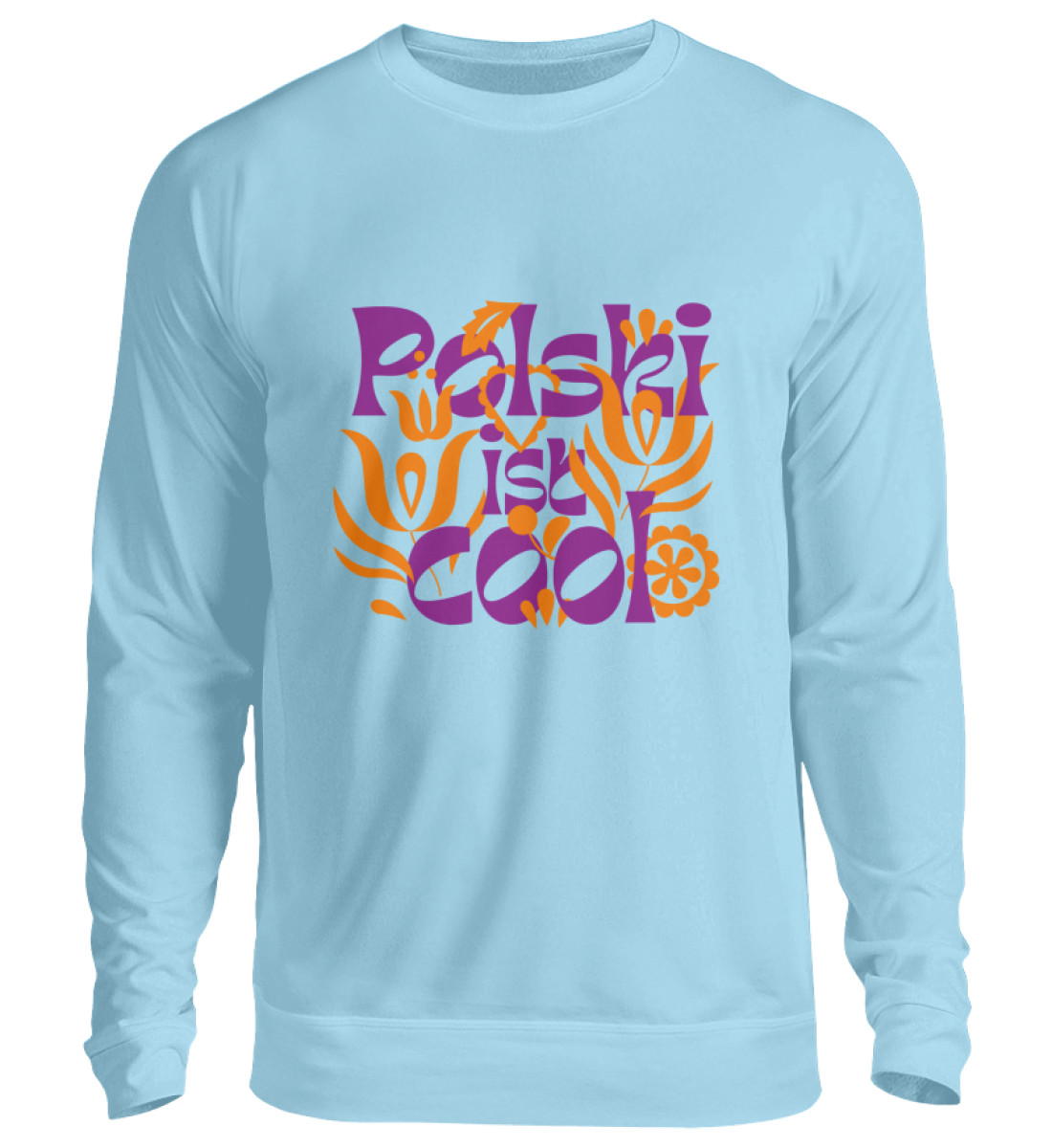 Sweater "Floral lila/orange" - Unisex Pullover-674