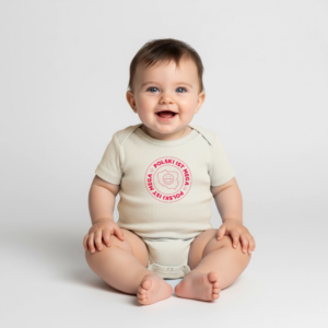 Baby Bio-Kurzarm-Body Polski ist Smile