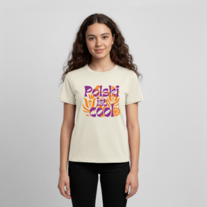 Teenager Premium T-Shirt Polski ist cool" Floral lila/orange