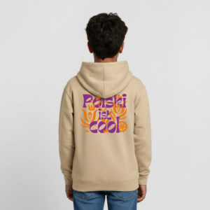 Teenager Hoodie Polski ist cool" Floral lila/orange