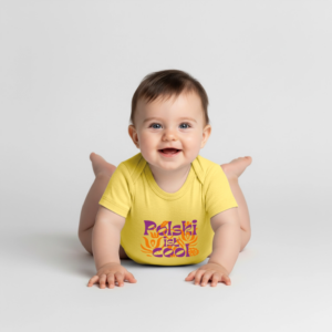Baby Bio-Kurzarm-Body Polski ist cool" Floral lila/orange